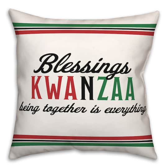 Blessings Kwanzaa Being Together is Everything Throw Pillow
